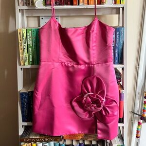 Pink/Rose Floral Mini Dress - Anthropologie/Delfi Collective